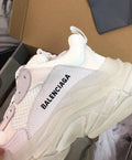 Balenciaga Triple S Women’s White Ash Sneakers Metroutfits