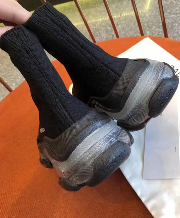 Balenciaga Triple S Air Knit Sock Black Women’s Sneaker Metroutfits