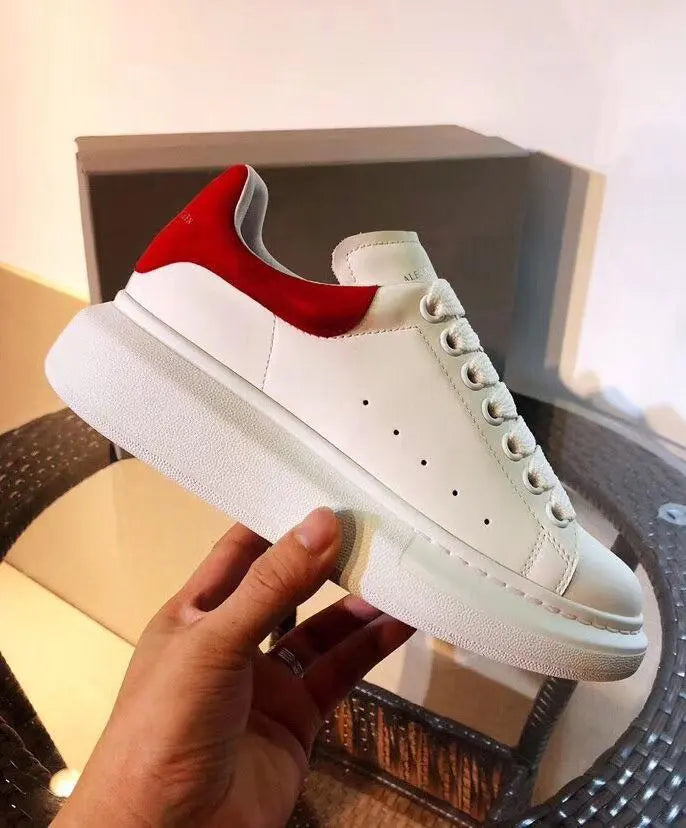 Alexander McQueen White Red Oversize Iconic Sneakers Metroutfits
