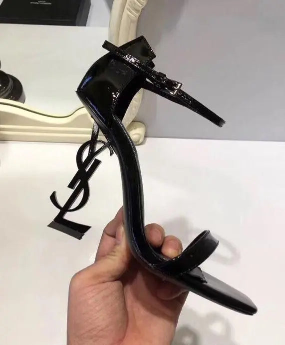 YSL Women's Black Opyum Heel Sandals - New with Box & Tag Metroutfits