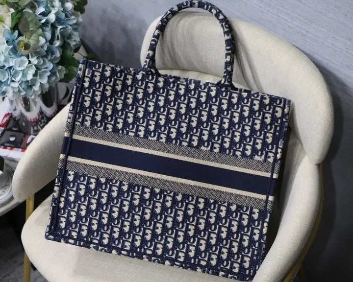 Christian Dior Small Book Tote Canvas Bag 41.5 cm New with Tag Metroutfits
