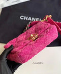 Chanel Pink 19 Flap Tweed Shoulder Bag New With Tag Metroutfits