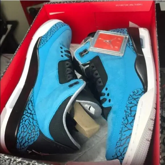 Air Jordan Retro 3 Sneakers Blue Black Metroutfits