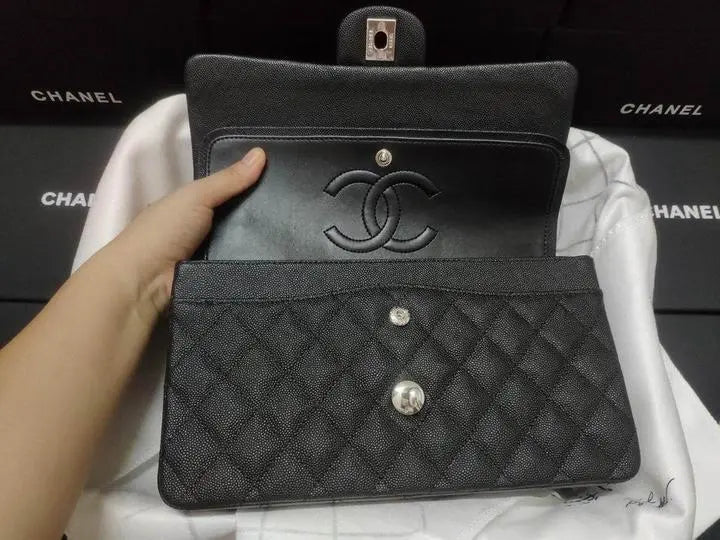 Chanel Crossbody Bag – Medium Caviar Double Flap Metroutfits