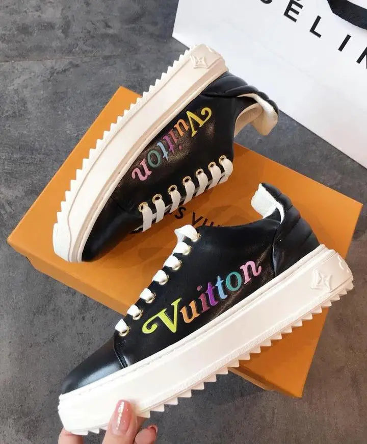 Louis Vuitton Black Sneakers – New with Tag and Box Metroutfits