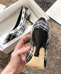 Christian Dior Women's Black White J’adior Tartan Pumps Metroutfits