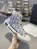 Christian Dior Red Blue Oblique Sneakers Metroutfits