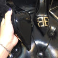 Balenciaga Women's Velvet Black Pumps New with Tag and Box Metroutfits