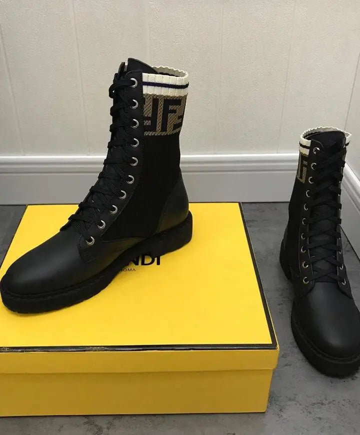 Fendi Women’s Leather Boots New With Tag And Box Metroutfits