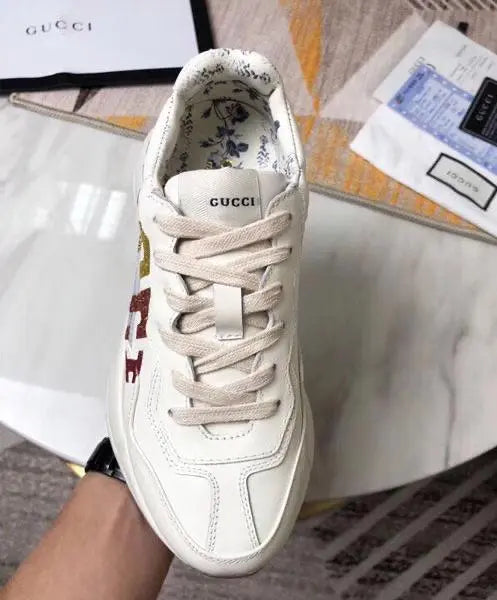 Gucci Rhyton Glitter Rainbow Logo Sneakers – New with Tag and Original Box Metroutfits