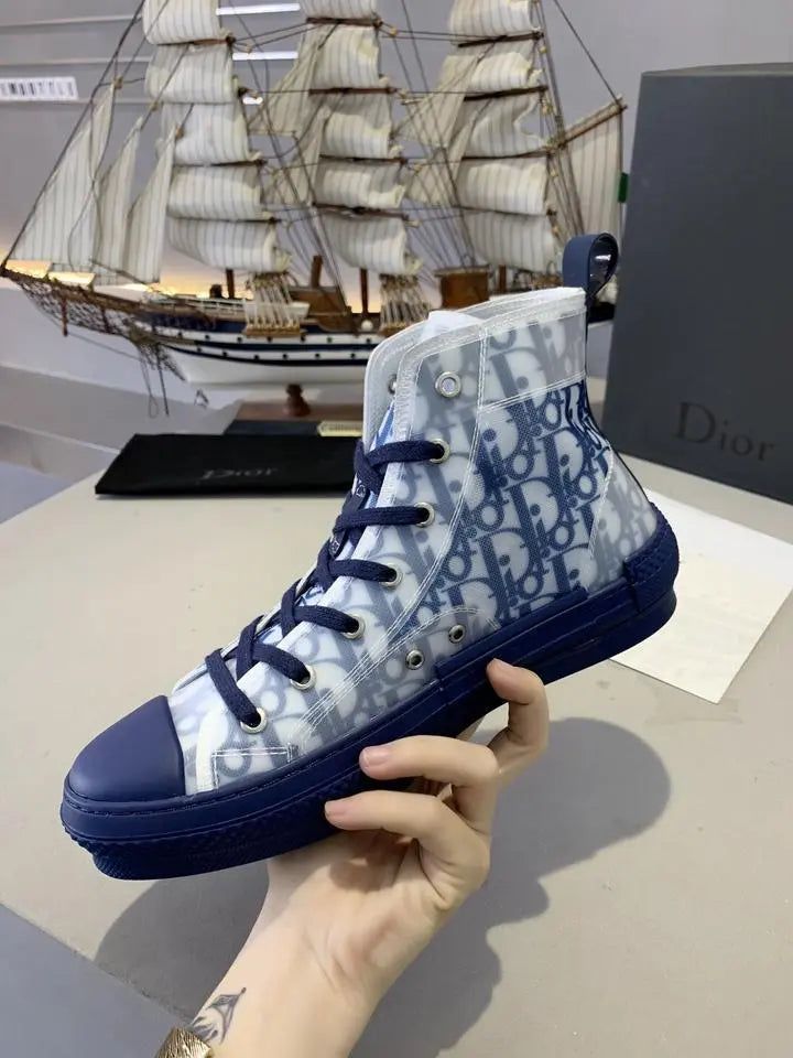Christian Dior Blue White Sneakers Metroutfits