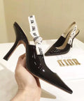 Christian Dior Women's Black J’adior Nude Slingback High Heels Metroutfits