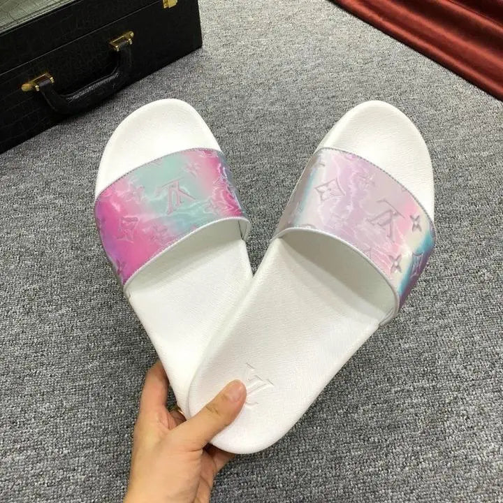 Louis Vuitton Unisex Waterfront Mule Rubber Iridescent Metroutfits