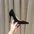 Christian Louboutin Women's Black Iriza Shiny Nappa Leather Pumps Heel Metroutfits