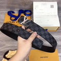 Louis Vuitton Canvas Belt LV Initials Reversible Damier Azur Metroutfits