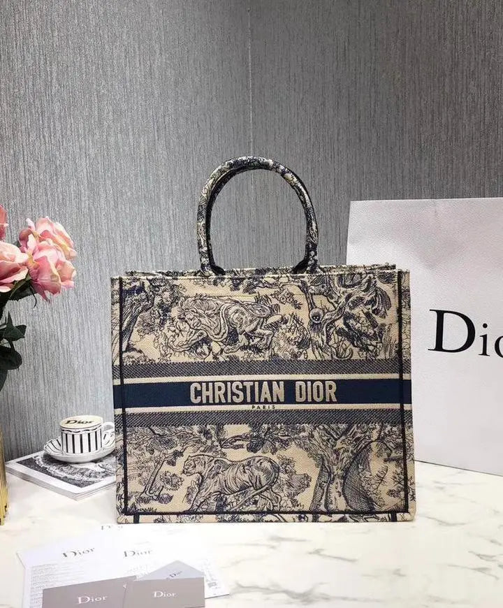 Christian Dior Book Tote Canvas Bag 41.5 cm New with Tag Metroutfits