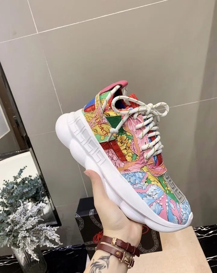 Versace Multicolor Sneakers – New with Tag and Original Box Metroutfits
