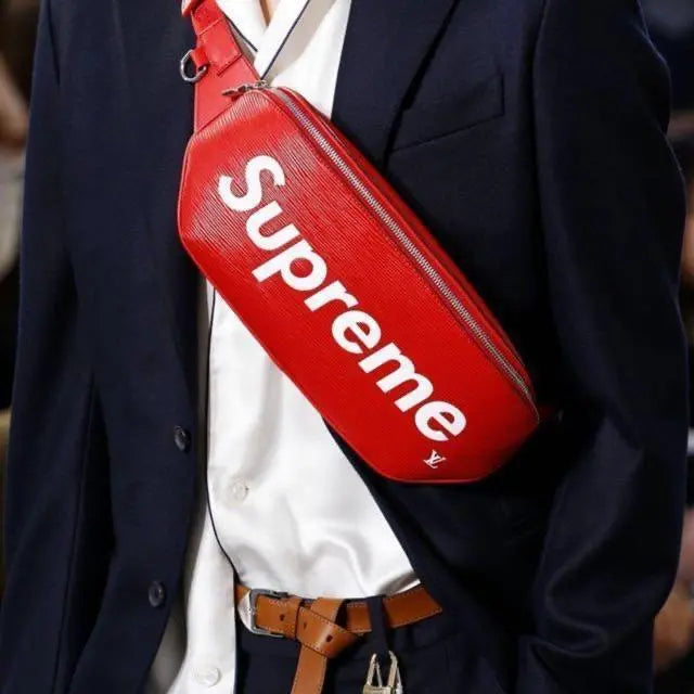 Louis Vuitton x Supreme Red Bumbag Waist Bag Metroutfits