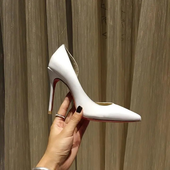 Christian Louboutin Women's White Iriza Nappa Leather Pumps Metroutfits