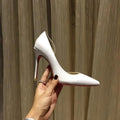 Christian Louboutin Women's White Iriza Nappa Leather Pumps Metroutfits