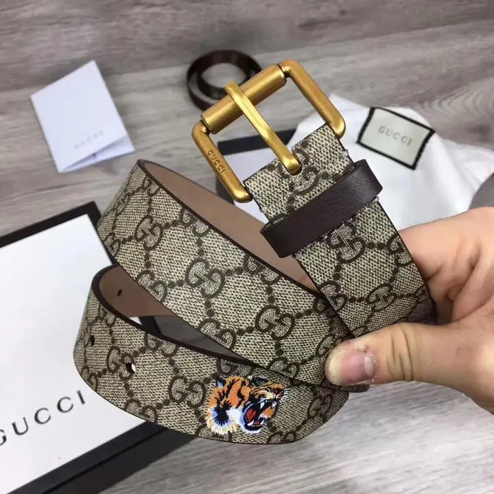 Gucci Canvas Belt Tiger GG Supreme Monogram Metroutfits
