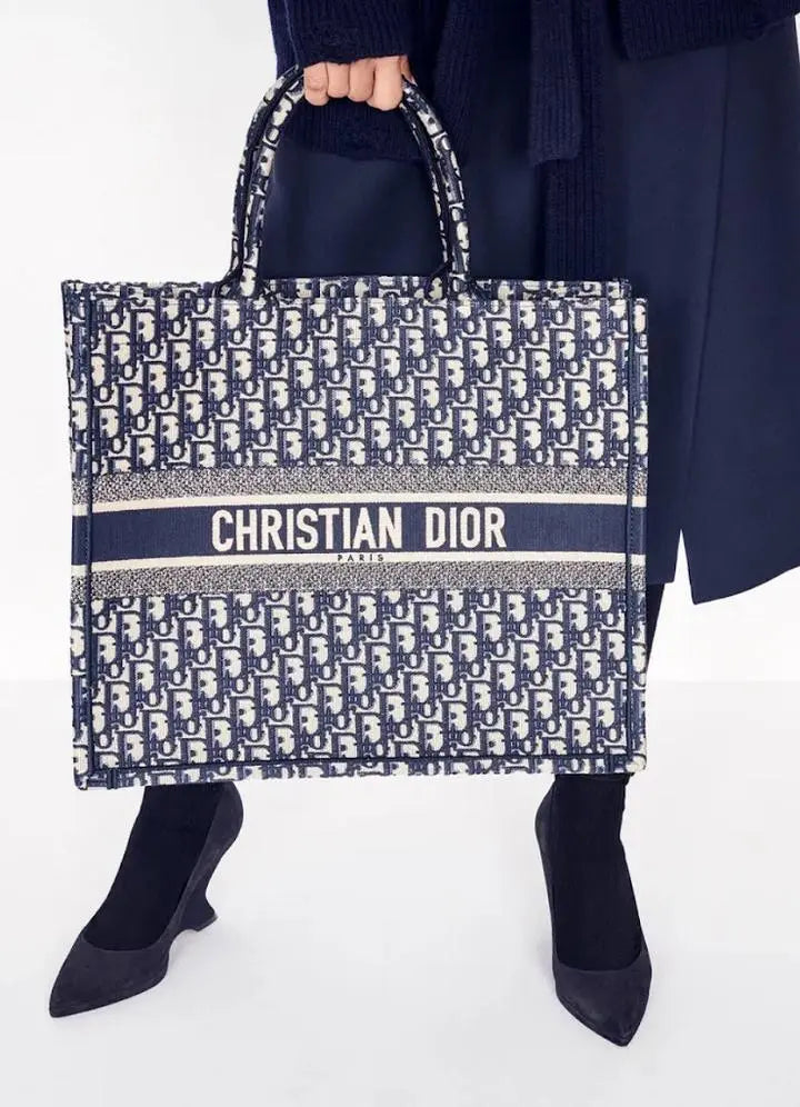 Christian Dior Small Book Tote Canvas Bag 41.5 cm New with Tag Metroutfits