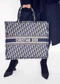 Christian Dior Small Book Tote Canvas Bag 41.5 cm New with Tag Metroutfits