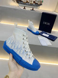 Christian Dior Blue Cream Sneakers Metroutfits
