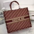 Christian Dior Book Tote Burgundy 41 cm Metroutfits