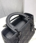 Christian Dior Mini Chalk Lady Dior Wavy Shiny Crinkled Agneau Bag Metroutfits