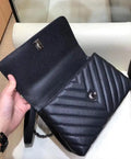 Chanel Handbag – Black Top Handle Flap Bag Metroutfits