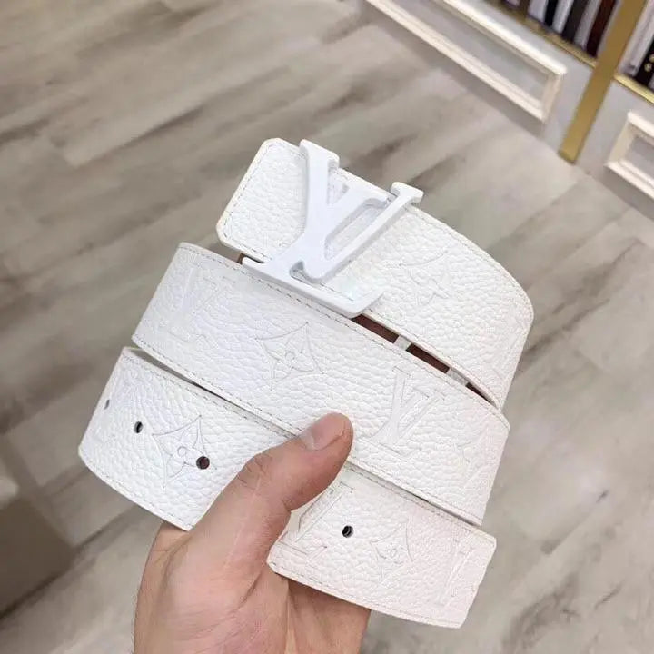 Louis Vuitton Reversible Monogram Powder White Belt Metroutfits