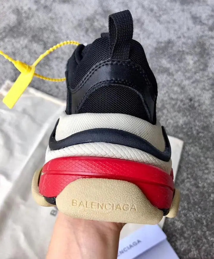 Balenciaga Triple S Black White Red Sneakers – New with Tag and Box Metroutfits