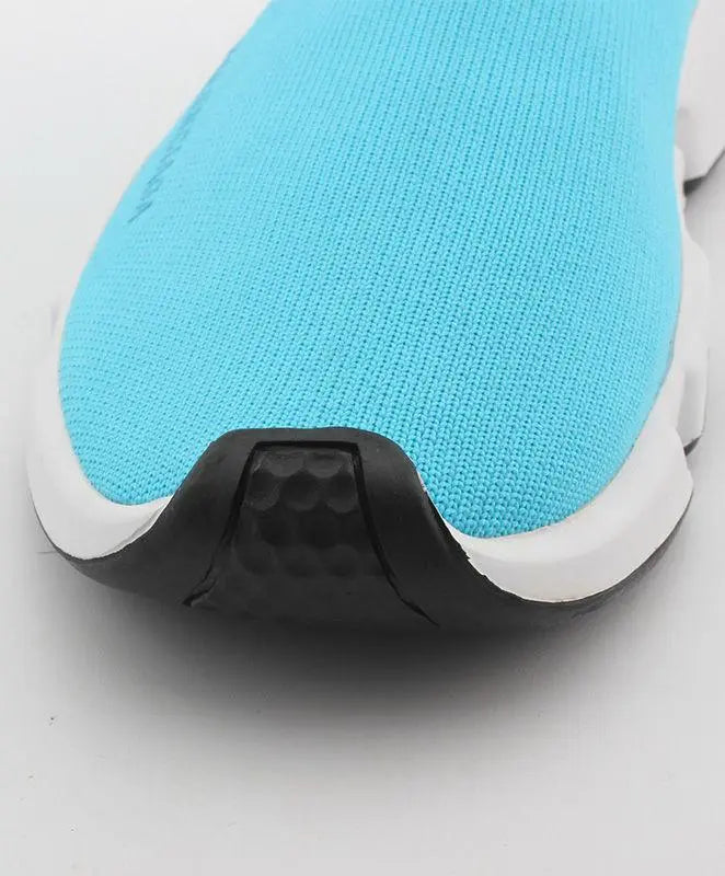 Balenciaga Speed Trainer Triple Blue Sock Knit Sneakers New with Tag & Box Metroutfits