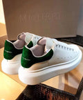 Alexander McQueen White Green Oversize Iconic Sneakers Metroutfits
