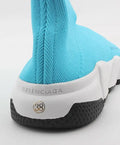 Balenciaga Speed Trainer Triple Blue Sock Knit Sneakers New with Tag & Box Metroutfits