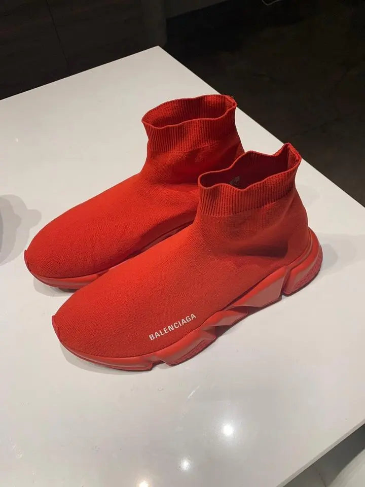 Balenciaga Speed Trainer Triple Red Sneakers New with Tag & Box Metroutfits