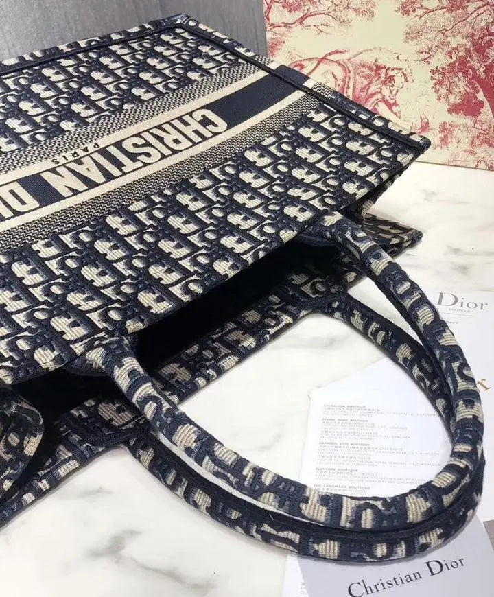 Christian Dior Small Book Tote Canvas Bag 36 cm New with Tag Metroutfits