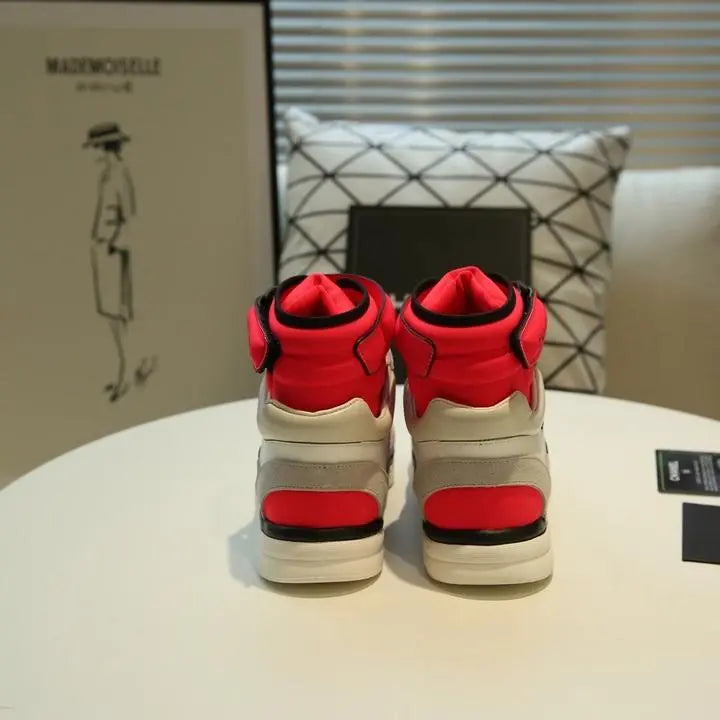 Chanel Sneaker Red White Women’s Designer Shoes Metroutfits
