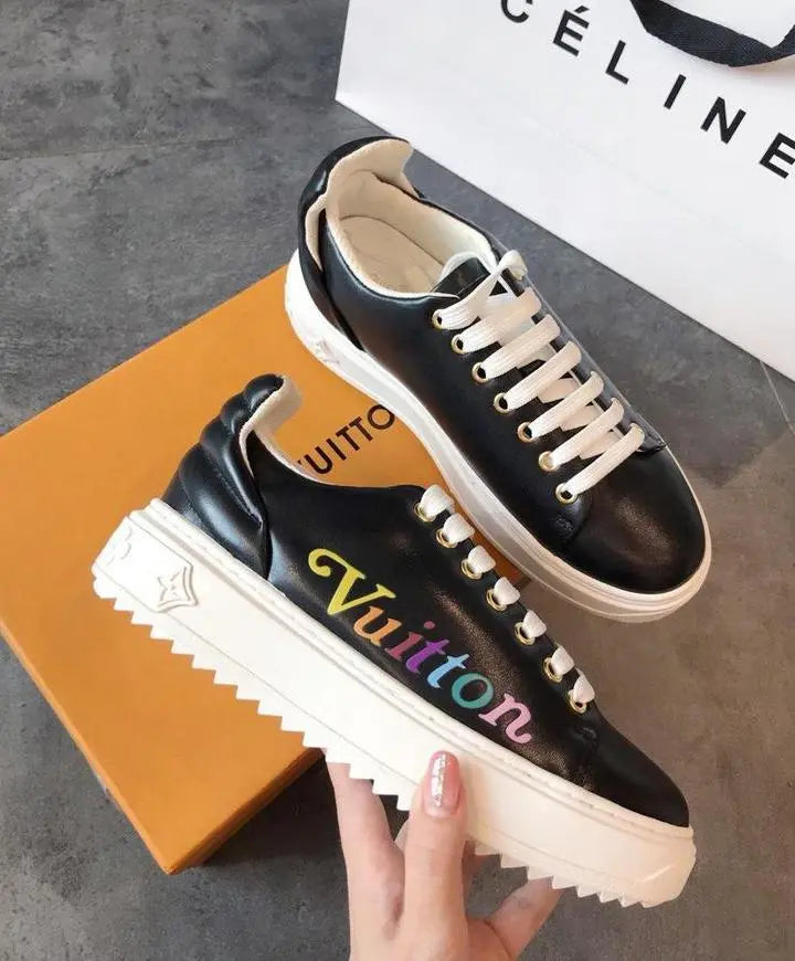 Louis Vuitton Black Sneakers – New with Tag and Box Metroutfits