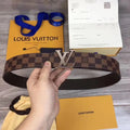 Louis Vuitton LV Initials Reversible Belt Damier Azur Metroutfits