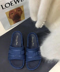 Christian Dior Femmes D-Way Kaleidiorscopic Embroidered Cotton Slide Sandals New Metroutfits