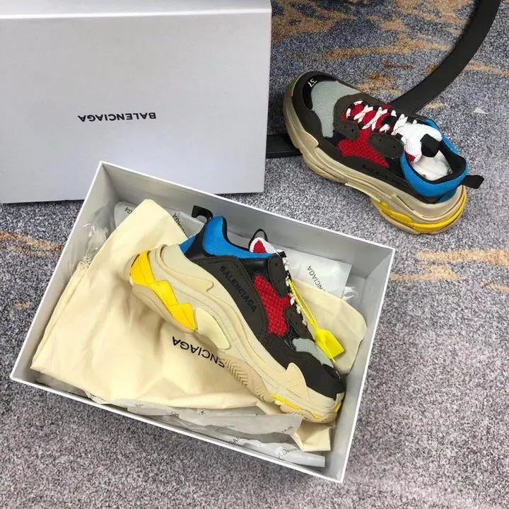 Balenciaga Triple S Sneaker Grey Red Blue Metroutfits