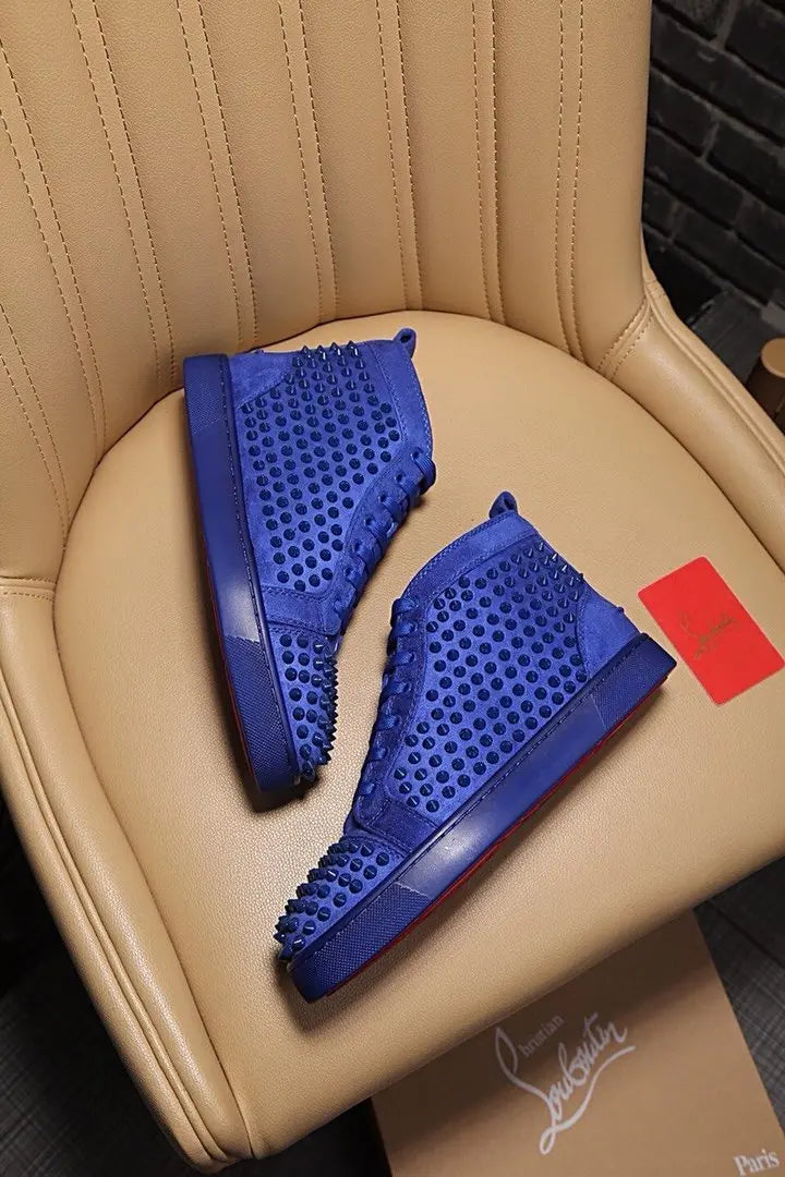 Christian Louboutin Blue Sneakers – New with Tag and Original Box Metroutfits
