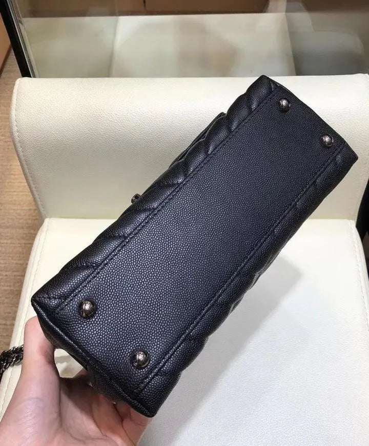 Chanel Handbag – Black Top Handle Flap Bag Metroutfits