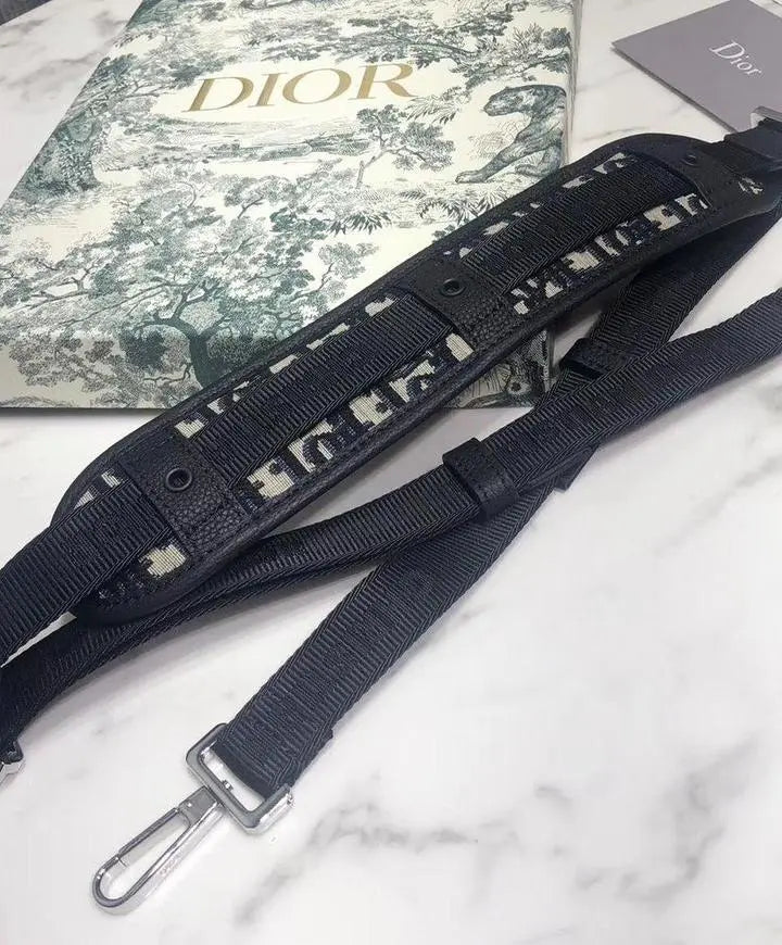 Christian Dior Safari Oblique Messenger Bag Dark Blue Metroutfits