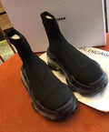 Balenciaga Triple S Air Knit Mid Sock Black  Sneaker Metroutfits