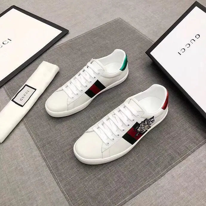 Gucci Ace with 3 Little Pigs White Black Red Sneakers Metroutfits