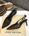 Louis Vuitton Cherie Slingback Pump Women's Brown Heels Metroutfits