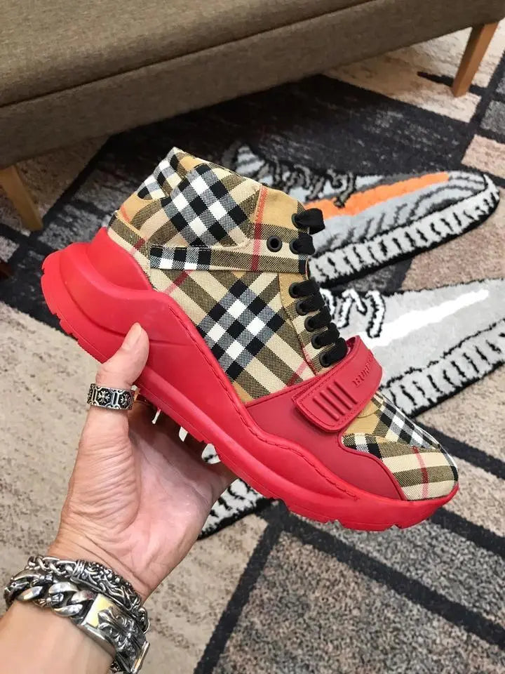 Burberry Red Sneakers – New with Tag and Original Box Metroutfits